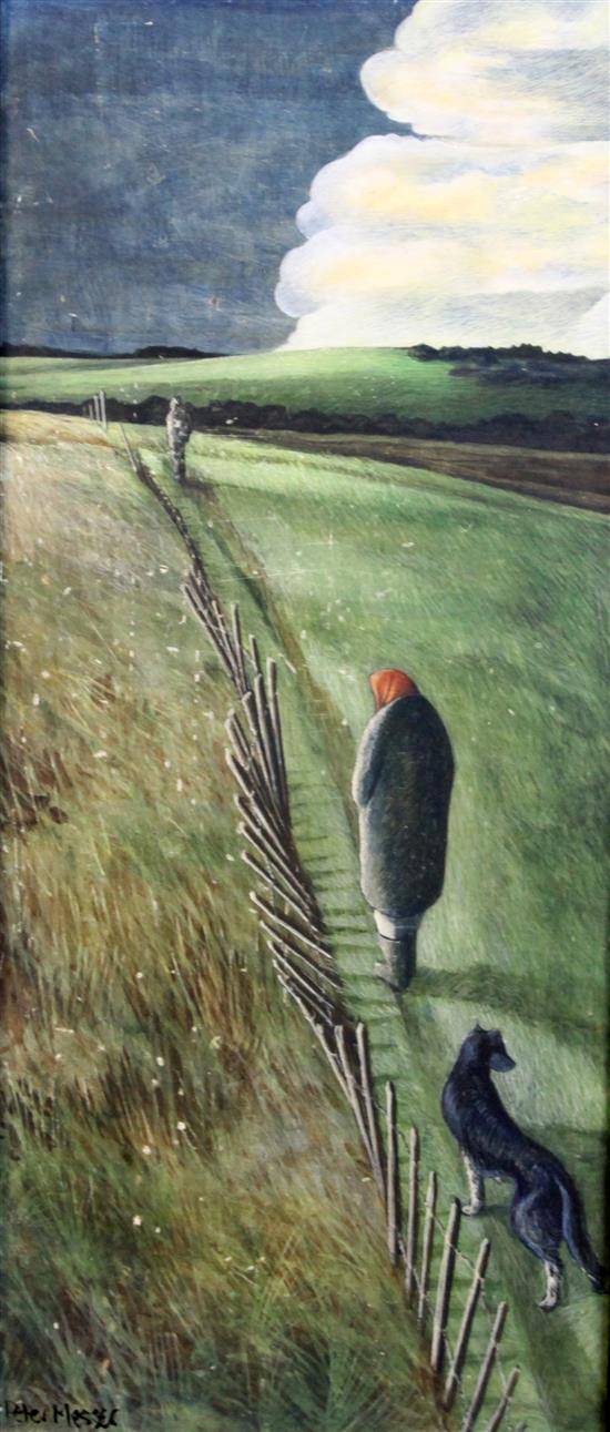Peter Messer (1954-) The Bright Cloud (Lamport Bottom) 23.5 x 10in.